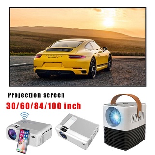 PEACEPIGEO High Quality Projector Cloth Portable Reflective Fabric Anti-light Screens 3D HD 30/60/84/100/120 inch Home Outdoor Office Simple Projectors Screen