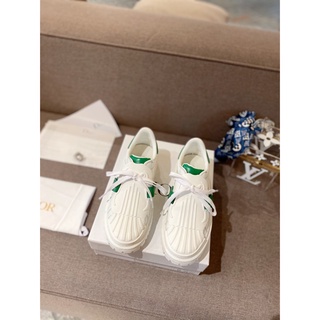 ✨ High quality ✨xianwanli.my 100% Original Quality Fashion New Dior DIOR-ID Women Shoes Sneakers White Green Cow Leather
