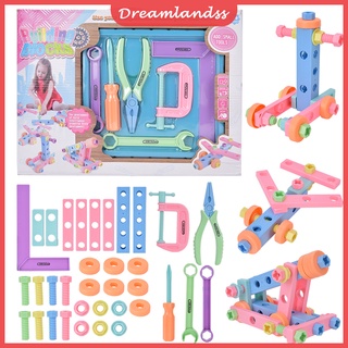 (Dreamlandss) Niños niños rompecabezas montaje bloques de construcción bebé juguetes educativos tempranos (7)