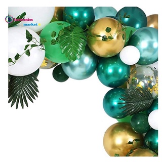 kit de arco de globos para safari jungle theme party, globos verdes/oro para cumpleaños/fiesta diy decoraciones