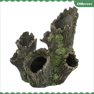 [yzoy] tronco en descomposición acuario,resina hueco árbol rama log acuario adorno decoración tanque de peces escondite estructura cueva