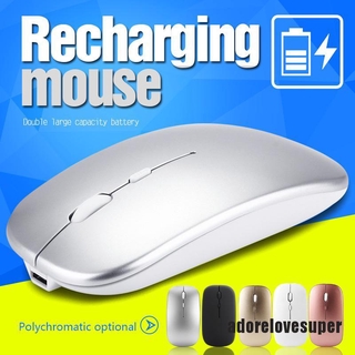 [adorrelovesuper] Mouse inalámbrico recargable Ultra delgado Silencioso 2.4g
