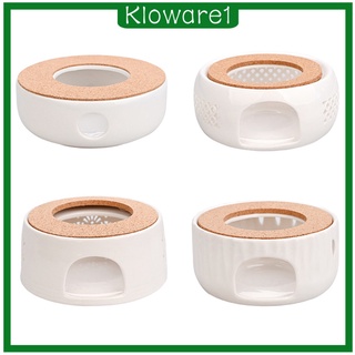 [KLOWARE1] Calentador de tetera de cerámica, calentador de tetera con cojín de corcho de goma para teteras de vidrio, tetera de cerámica adecuada para calentar té, café y leche