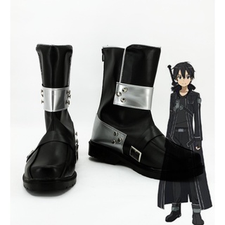 In Stock Sword Art Online Kirigaya Kazuto cosplay shoes boots for adult women men halloween carnival