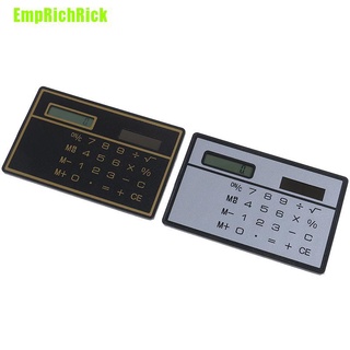 [Emprichrick] Mini calculadora de tamaño de tarjeta de crédito sigiloso escuela trampa tamaño bolsillo 8 dígitos (9)