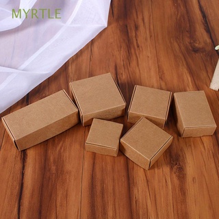myrtle mini caja de jabón hecha a mano pequeña fiesta suministros de papel kraft caja de papel de boda embalaje de cartón caramelo joyería cajas de regalo