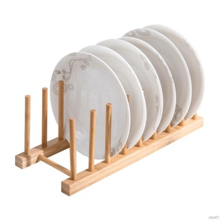 De madera de bambú estante de platos titular de la cocina gabinete de almacenamiento organizador para plato/plato/taza/taza/taza tapa/tabla de cortar (2)