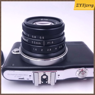 35mm f/1.6 APSC lente de cámara fija Manual para Olympus epm1 E-PL2 E-PL6 E-PL7 E-PL8 E-M1 E-M10 PEN-Fb E-M5 Mark II E-M10