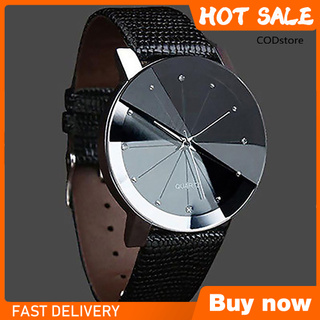 cod* reloj de pulsera deportivo de cuarzo con correa de cuero sintético de lujo para hombres