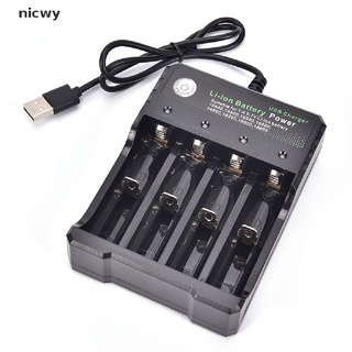 nicwy cargador de batería usb inteligente 4 ranuras aa aaa litio recargable rápido inteligente mx