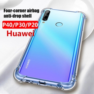 Para Huawei P40pro P40pro + P40 P30Pro P30 P20Pro P20 P10Plus P10Lite P10 P9 Ultra Transparente A Prueba De Golpes Caso Suave TPU Teléfono Ca