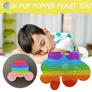 Juguete de descompresión de silicona colorido Push burbuja Fidget juguete pensando entrenamiento juego de rompecabezas para niños adultos