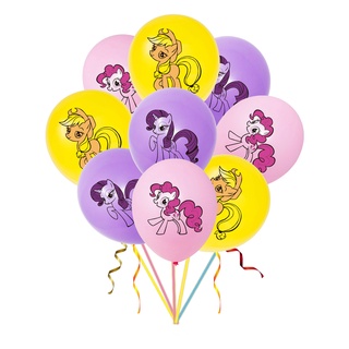 My Little Pony globo de látex para niños, niñas, feliz cumpleaños, decoración de fiesta