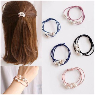Elástico accesorios para el cabello acentos perla estilo coreano mujeres colorido Simple Material de goma importación/IR030