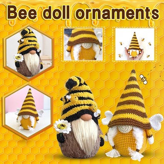 fudanka muñeca sin cara relleno atractivo de punto de algodón sueco flor miel abeja Gnome muñeca para dormitorio
