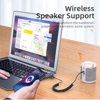 WELLDONE Audio Música Cable adaptador inalámbrico Kit de manos libres Audio auxiliar para automóvil Adaptador Bluetooth auxiliar Receptor para automóvil Conector de 3,5 mm Bluetooth 5.0 Transmisor BT Dongle USB (4)