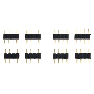 10pcs Led conector adaptador 3Pin 4Pin aguja macho tipo doble conector para RGB 3528 5050 Led tira de luz