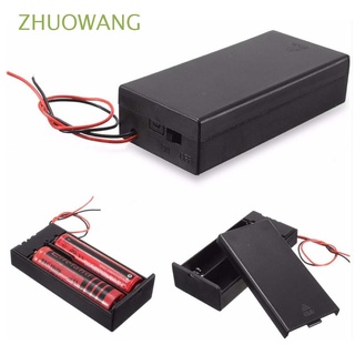 ZHUOWANG DIY caja de batería negro titular de la batería cajas de almacenamiento ABS para 18650 batería 2X batería con Pin duro banco del poder casos 2 ranuras/Multicolor