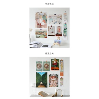 <24h delivery> W&G Sheets Ins Nordic Decorative Cards Wall Decoration Bedroom Photo Frame Painting Wall Stickers Decorative Cards (9)