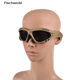 flechazobi| gafas de pintura al aire libre caza airsoft metal malla gafas protección ocular caliente