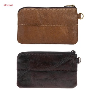 kkvision Fashion Women Men Leather Coin Purse Card Wallet Clutch Zipper Small Change Bag