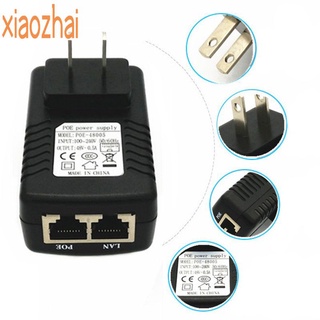 x 48V 0.5A Pared POE Inyector UEB Ethernet Adaptador Fuente De Alimentación US/EU Enchufe xiaozhai