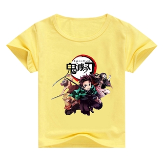 demon slayer niños camiseta niños camisa niñas camiseta niños camiseta de algodón (4)