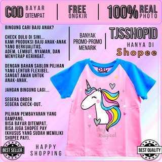 Camisas infantiles/camisas de niños/ropa de niñas 1-10 años manga corta unicornio rosa (1)