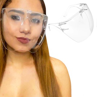 Careta Policarbonato Transparente Con Lentes- Gafas de protección facial - Gafas de protección antiniebla