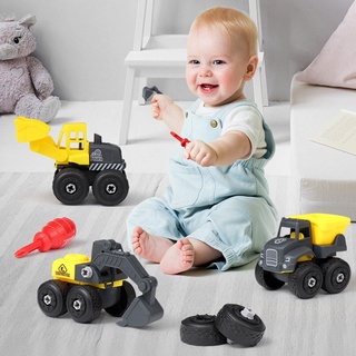 Juego De 4 pzas juego De juguetes-juguete Para niños construcción De camiones/camión De escavadora De cemento/camión