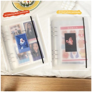 Korean A5 Binder Cover Photo Album Cards Organizer Notebook Cover Stickers Photocard Collection Book