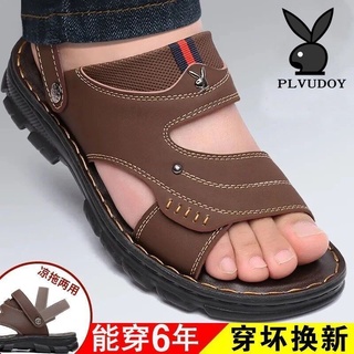 [cuero De cuero] sandalias de cuero de los hombres de verano antideslizante de suela gruesa zapatos de playa sandalias y zapatillas de verano de los hombres