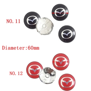 4 unids/set emblema de coche rueda hub cubierta central tapas para mazda 3 5 6 323 626 cx30 auto insignia neumático cubo tapas accesorios (7)