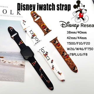 dibujos animados Mickey correa de silicona suave para for Apple watch serise 7 6 5 SE 4 3 2 1 Apple iwatch 41mm 45mm 38mm 40mm 42mm 44mm band