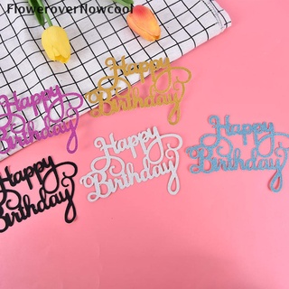 CoolDay 10pcs Glitter Paper Cake Topper Cupcake Birthday Party Happy Birthday Decor HOT