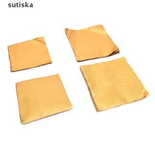 sutiska 100 unids/pack de papel de aluminio dorado, caramelo, chocolate, galletas, papel de regalo, fiesta mx