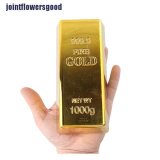 Sgood Fake Gold Bar Plastic Golden Paperweight Home Decor Bullion Bar Simulation Super