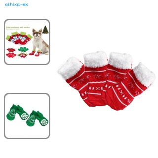 qihiqi buena elasticidad calcetines para mascotas perros gatos elásticos calcetines cortos todo-partido para vacaciones