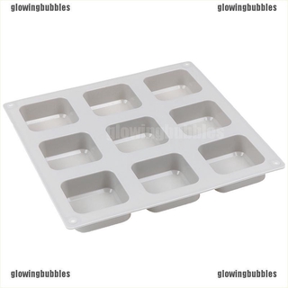 In-candado De 9 cavidades/Moldes De silicón cuadrados/Moldes De silicón/jabón/Diy/Diy/jabón/Molde para Chocolate