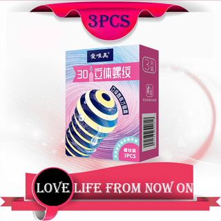 3 cajas condón 9PCS hilo preservativos adulto amor Sexual cuidado de la salud producto 3ml