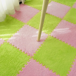 brroa diy jigsaw alfombra de felpa bebé rompecabezas alfombra de juego alfombra de espuma entrelazada