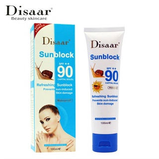 rdystock disaar facial caracol protector solar crema spf ++ 90 previene la protección contra daños de la piel inducida por el sol pigmentación facial refrescante protector solar