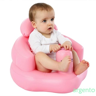 ❁Bm❃Silla inflable del bebé, hogar multiusos taburete de baño silla de ducha sofá inflable para niñas niños, rosa/azul
