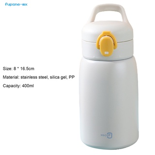 fupsne - botella de agua de acero inoxidable para botella de agua, diseño compacto para la escuela (4)