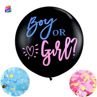 1 conjunto gigante niño o niña género revelar negro látex globo Baby Shower confeti Ballons cumpleaños género revelar fiesta decoración YKD