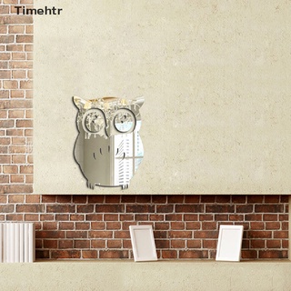 timehtr 3d búho arte espejo adhesivo de vinilo mural pegatinas de pared decoración del hogar extraíble diy mx