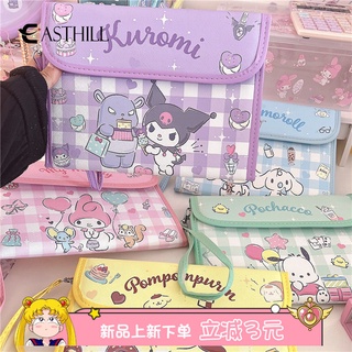 EASTHILL Sanrioed Anime Series Kawaii Mymelody Kuromi Cinnamoroll Kitty Dibujos Animados Certificado Bolsa De Tarjeta Pasaporte Almacenamiento (1)