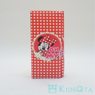 Minnie mouse cartera larga rojo oscuro
