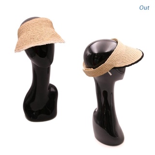 fuera de ala ancha señoras sombreros de sol roll-up plegable paja golf visera sombrero parasol gorra personalidad vacía top decoración sombreros