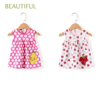 hermosa ropa de algodón princesa vestido regular sin mangas bebé niña vestido de encaje mini moda bebé floral una línea
